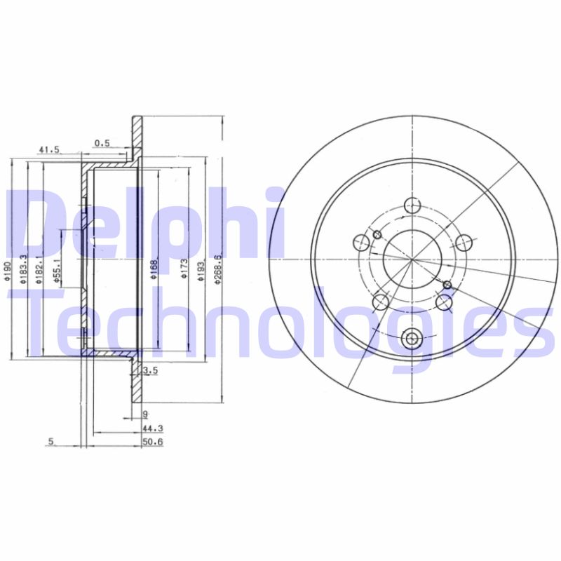 Disc frana BG3822 DELPHI