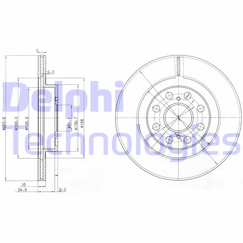 Disc frana BG3825 DELPHI