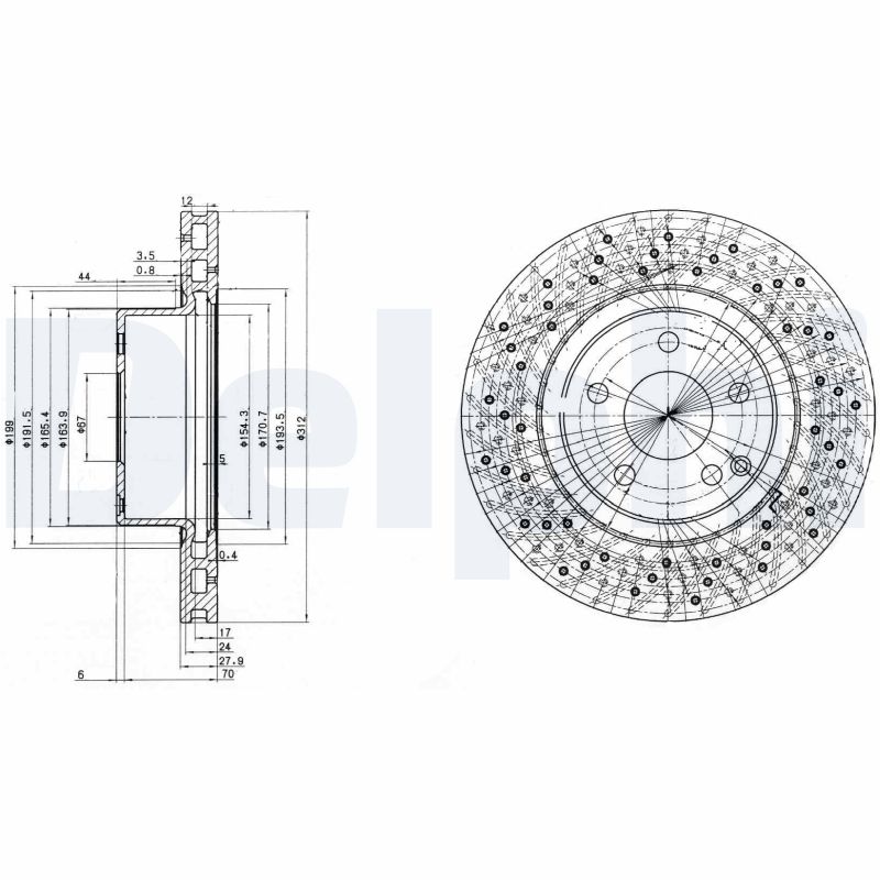 Disc frana BG3828 DELPHI