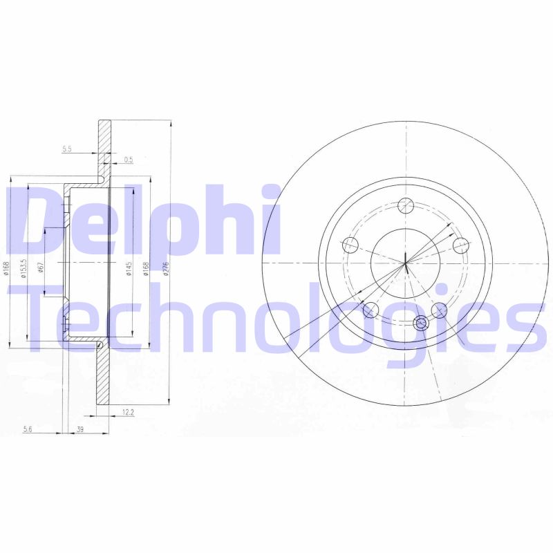 Disc frana BG3840 DELPHI