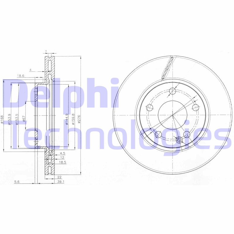 Disc frana BG3845C DELPHI