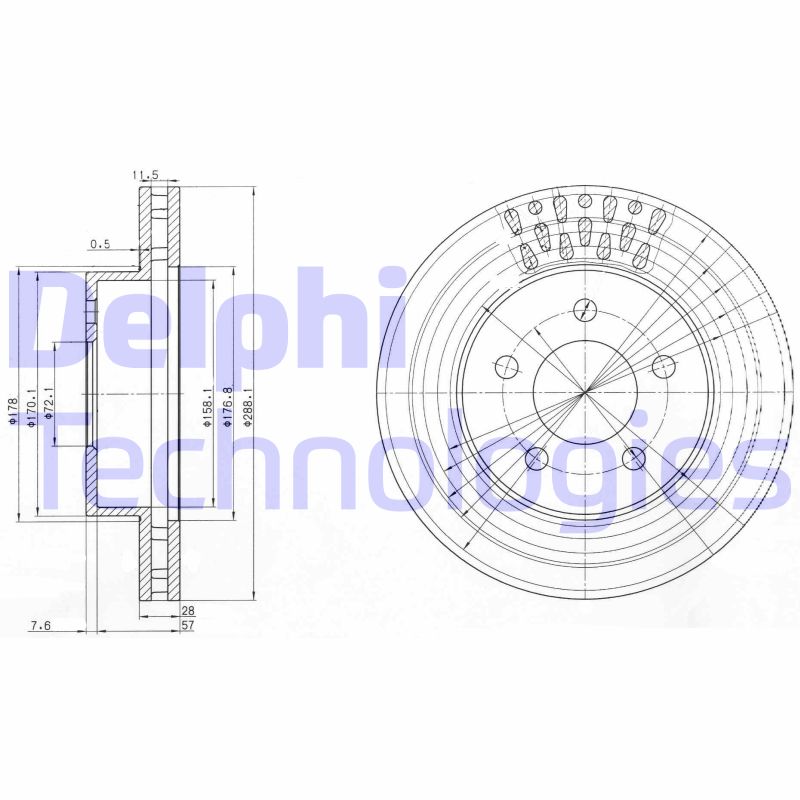 Disc frana BG3846 DELPHI