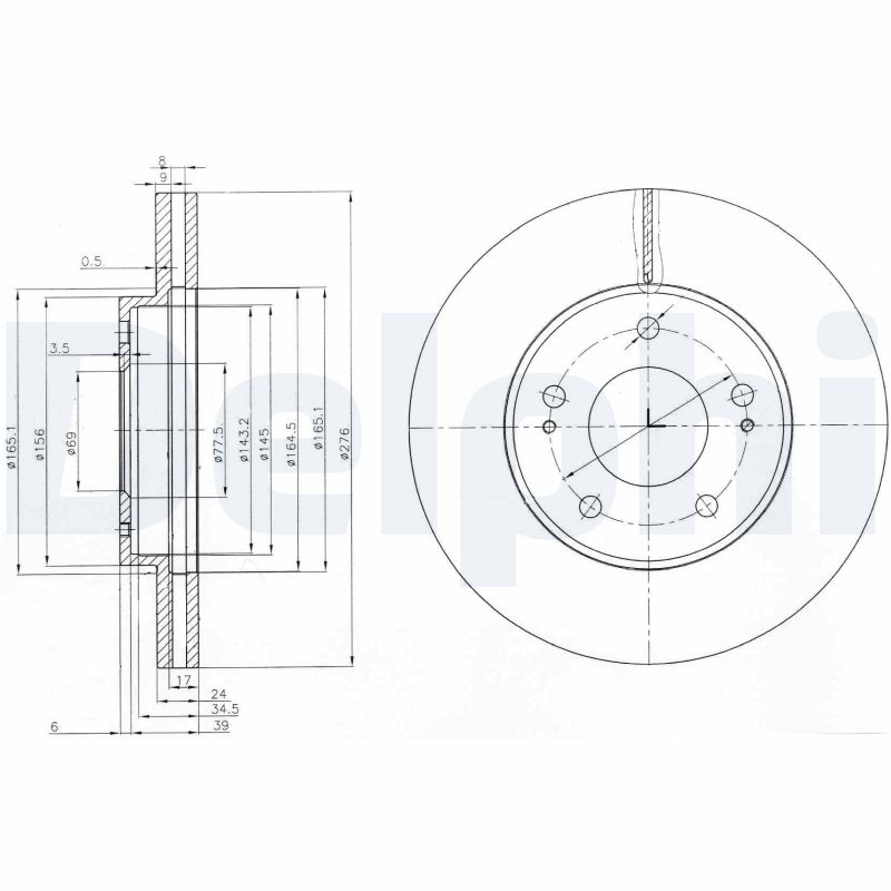 Disc frana BG3848 DELPHI
