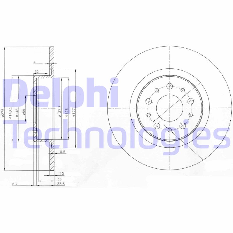 Disc frana BG3857 DELPHI