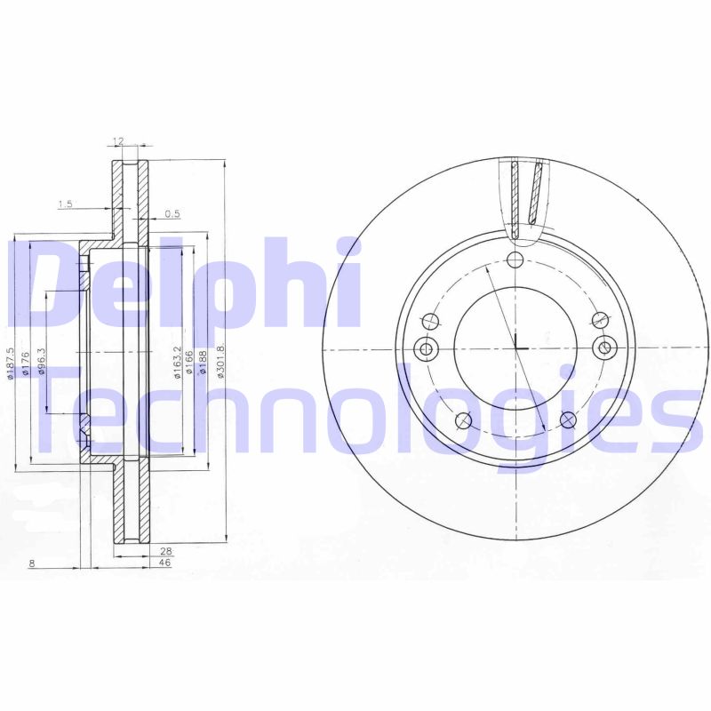 Disc frana BG3858 DELPHI