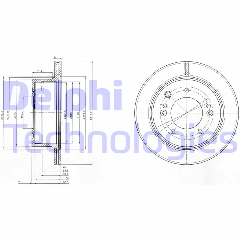 Disc frana BG3859 DELPHI