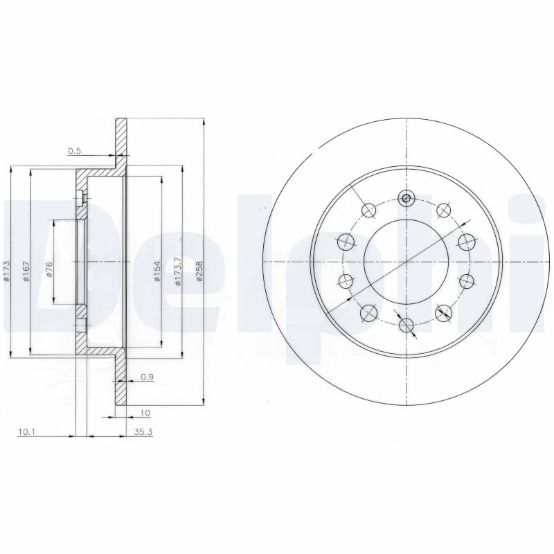 Disc frana BG3862 DELPHI