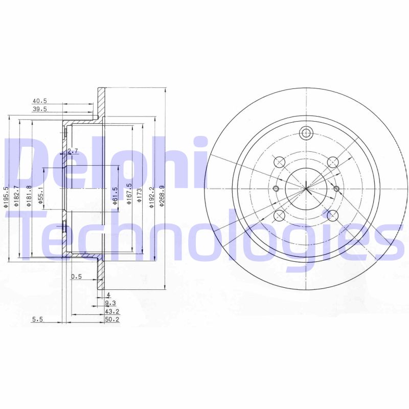 Disc frana BG3867 DELPHI