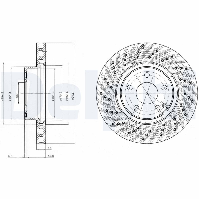 Disc frana BG3882 DELPHI