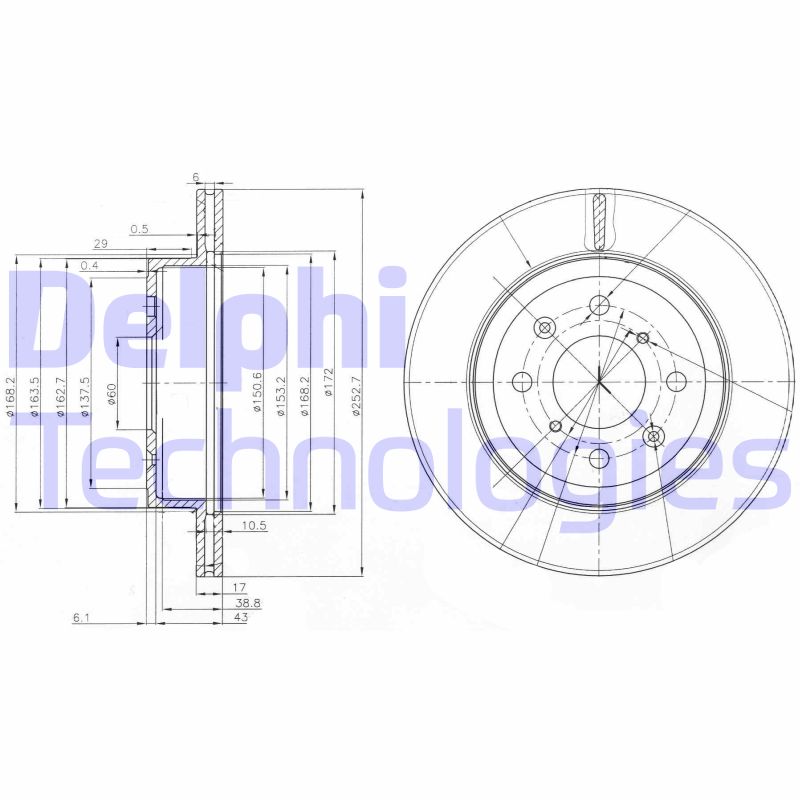 Disc frana BG3884 DELPHI