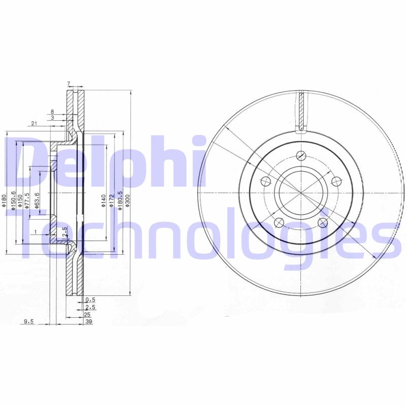 Disc frana BG3895C DELPHI