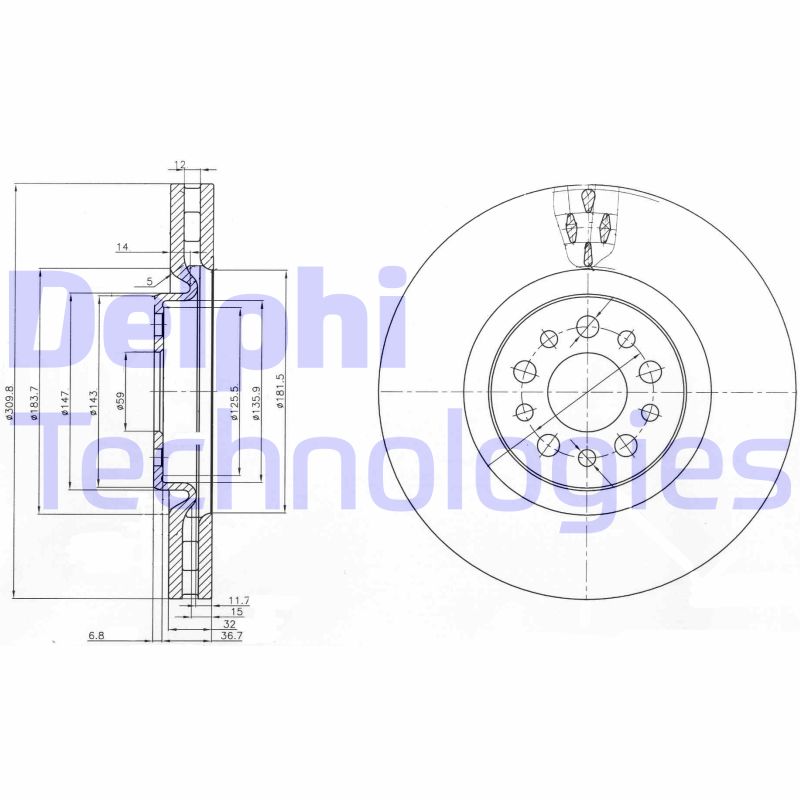 Disc frana BG3898 DELPHI