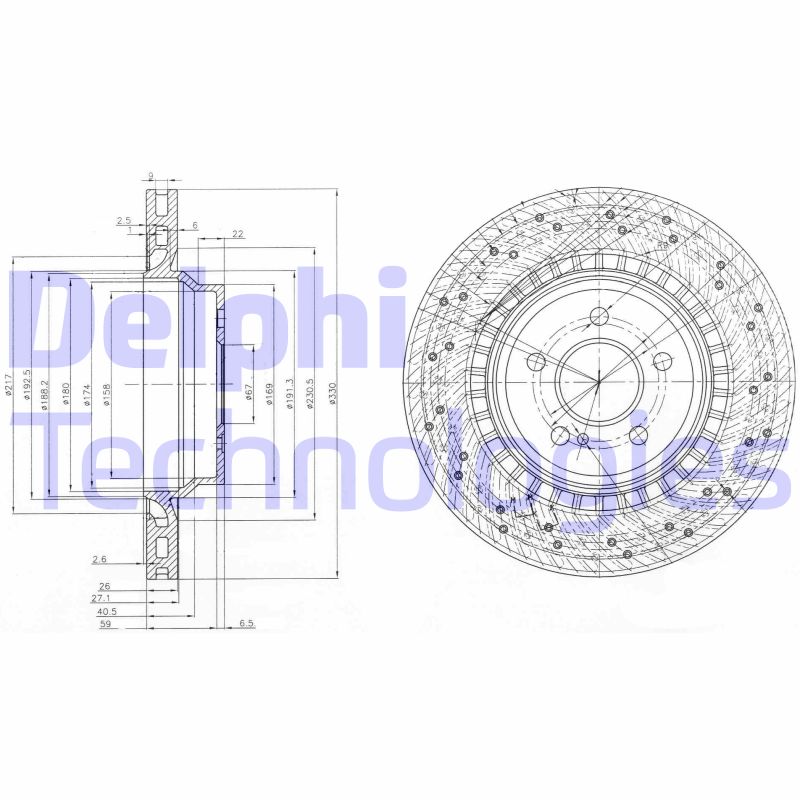 Disc frana BG3917 DELPHI