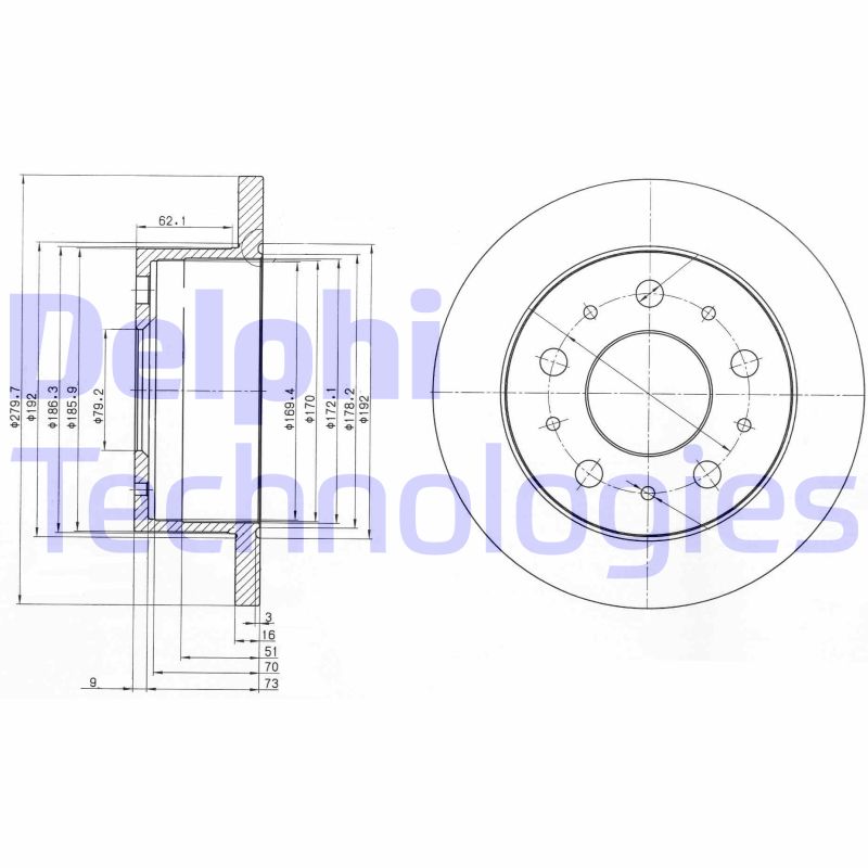 Disc frana BG3923 DELPHI