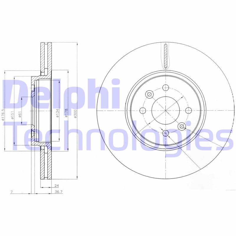 Disc frana BG3929 DELPHI