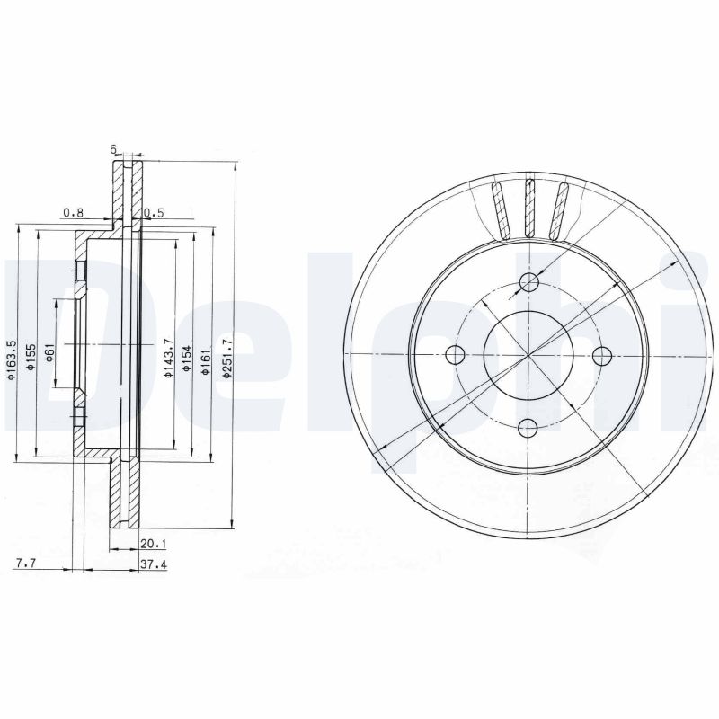 Disc frana BG3932 DELPHI