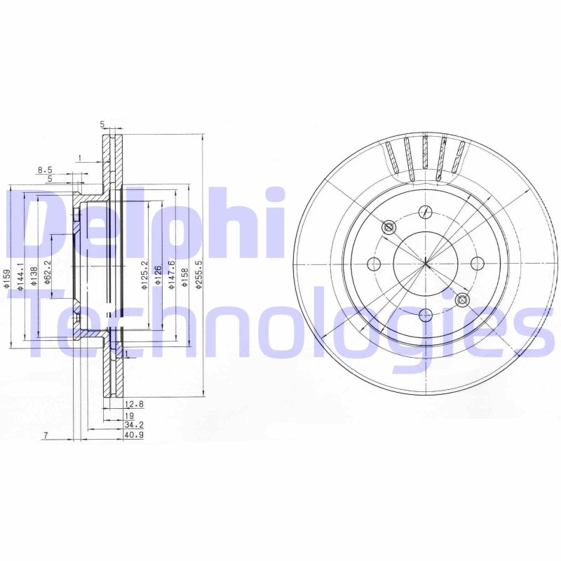 Disc frana BG3934 DELPHI