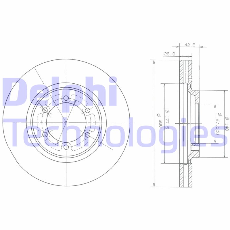 Disc frana BG3936 DELPHI