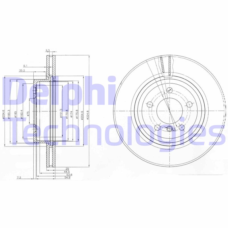 Disc frana BG3938 DELPHI