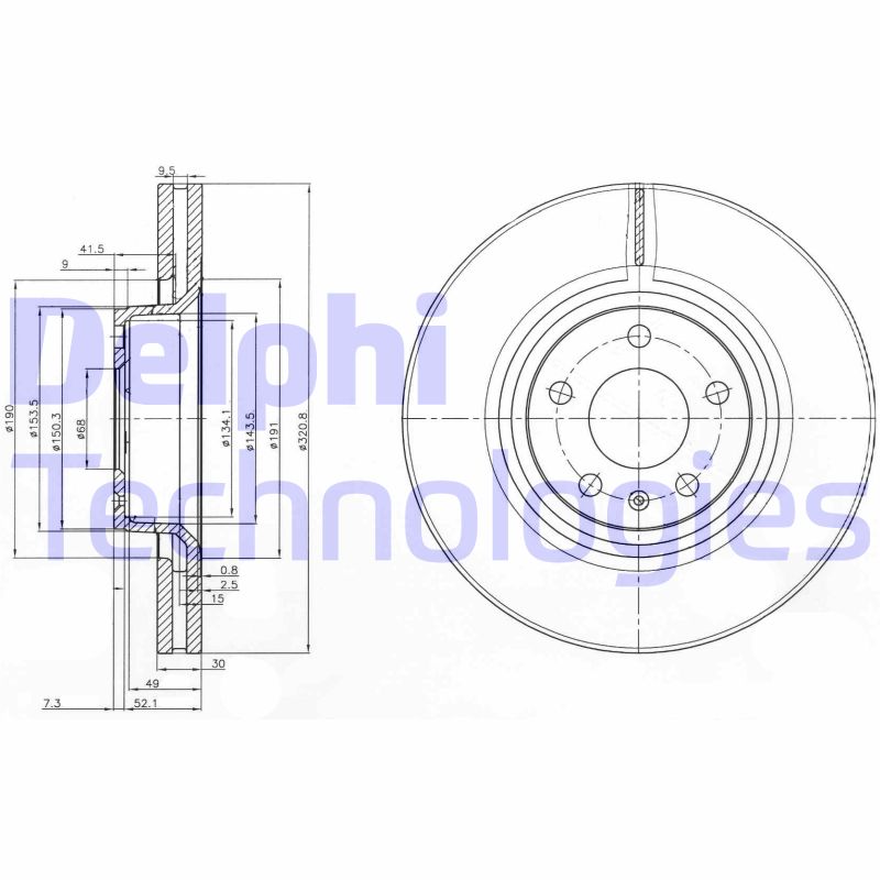 Disc frana BG3939 DELPHI