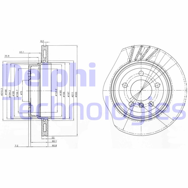 Disc frana BG3943 DELPHI