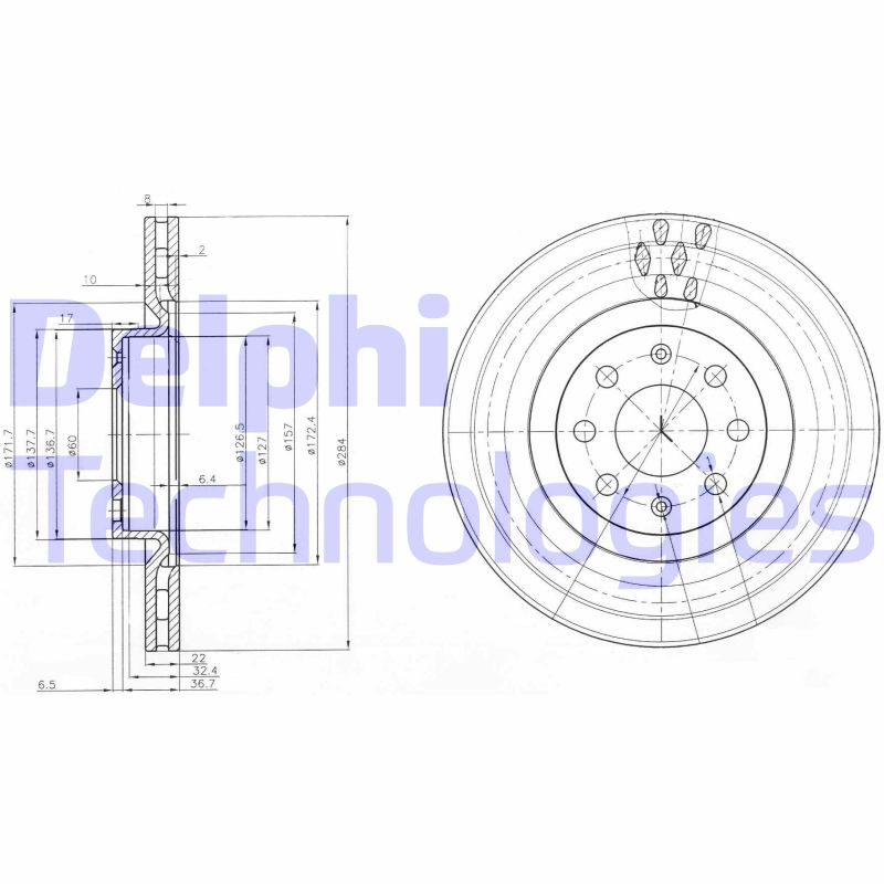 Disc frana BG3944 DELPHI