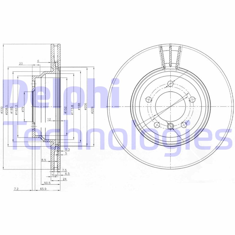 Disc frana BG3959 DELPHI