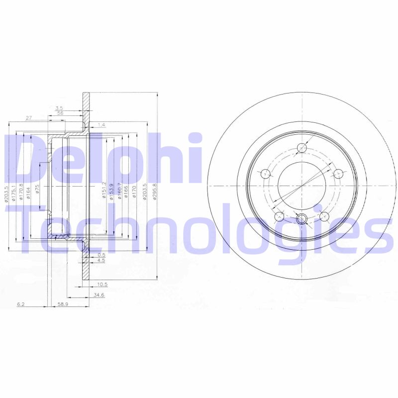 Disc frana BG3960 DELPHI