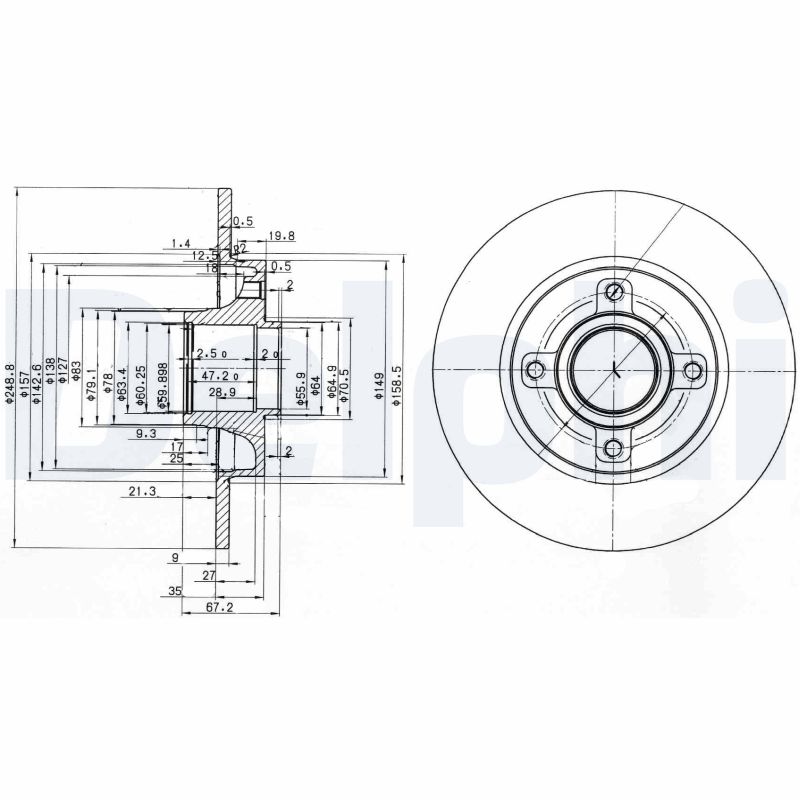 Disc frana BG3962 DELPHI
