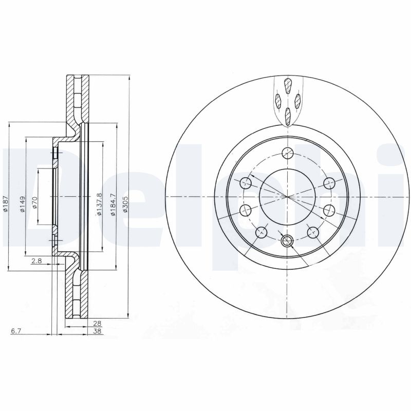 Disc frana BG3963 DELPHI