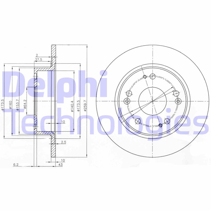 Disc frana BG3964 DELPHI