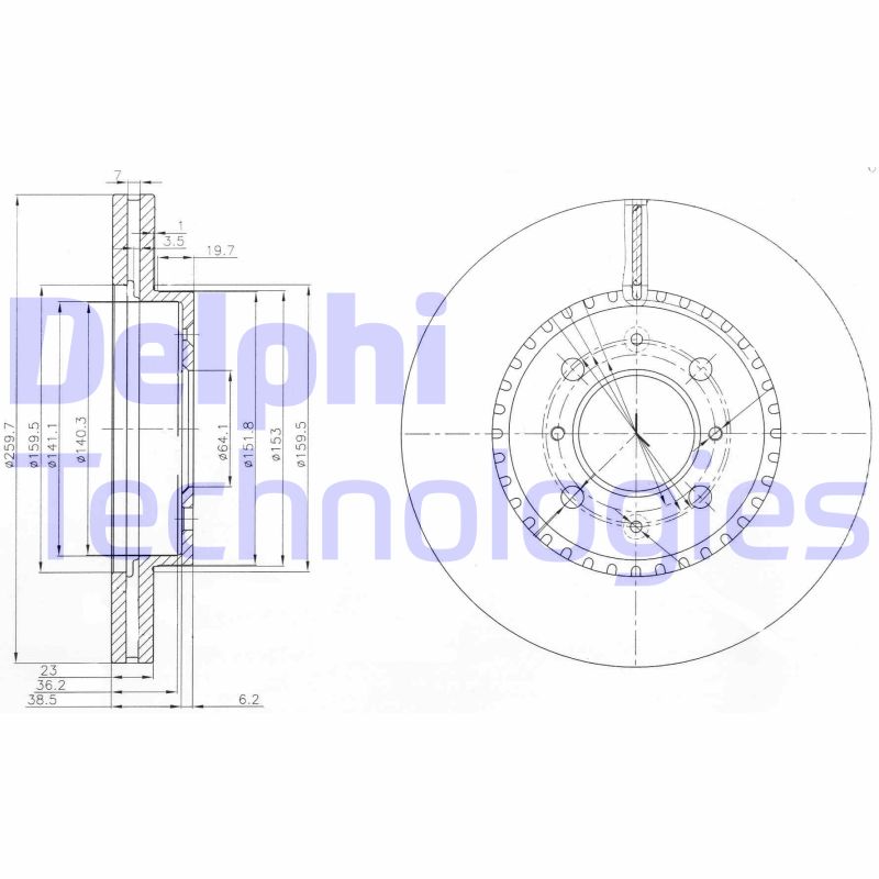 Disc frana BG3965 DELPHI