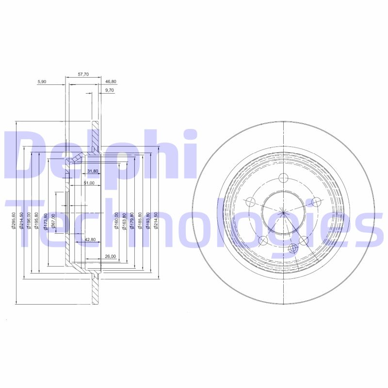 Disc frana BG3969 DELPHI