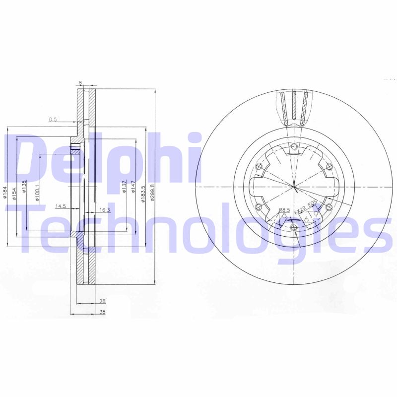 Disc frana BG3972 DELPHI