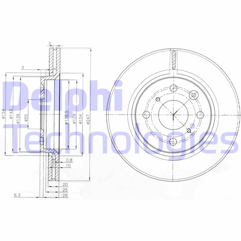 Disc frana BG3976 DELPHI