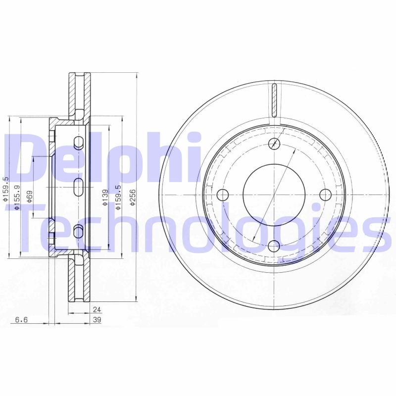 Disc frana BG3987 DELPHI