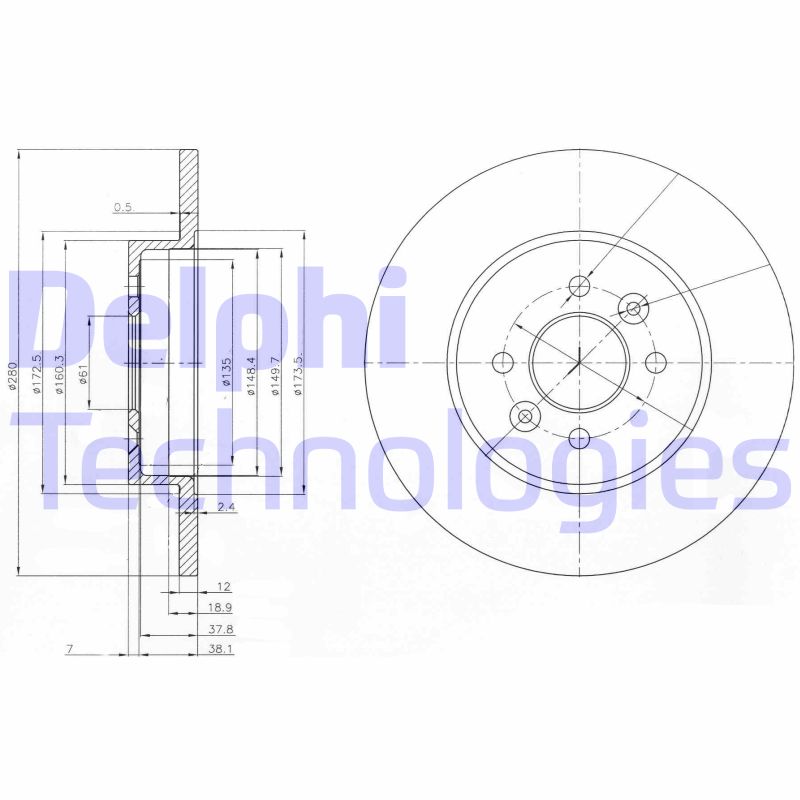 Disc frana BG3992 DELPHI