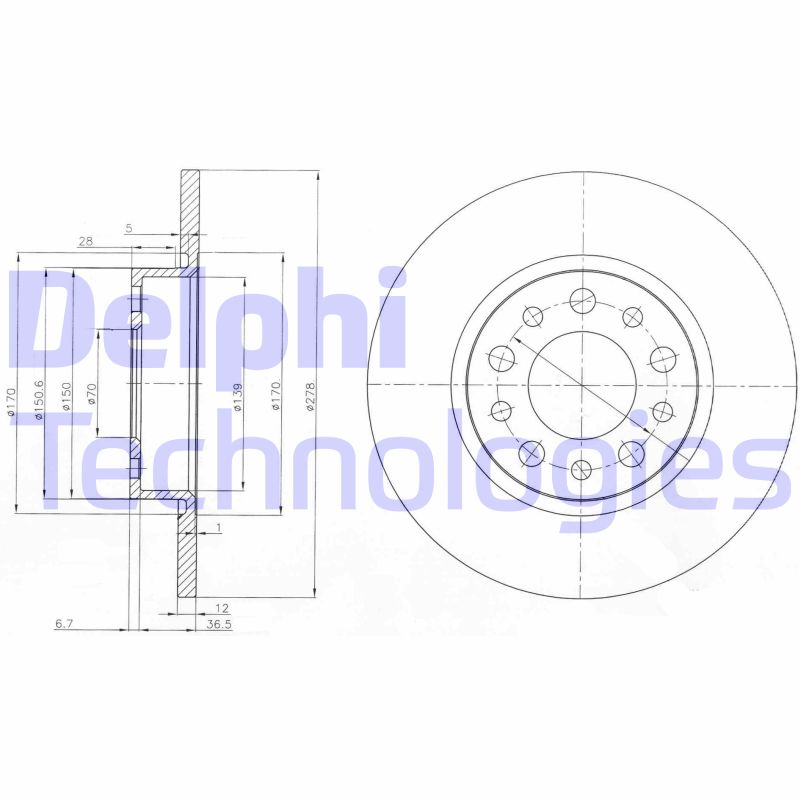 Disc frana BG3994 DELPHI