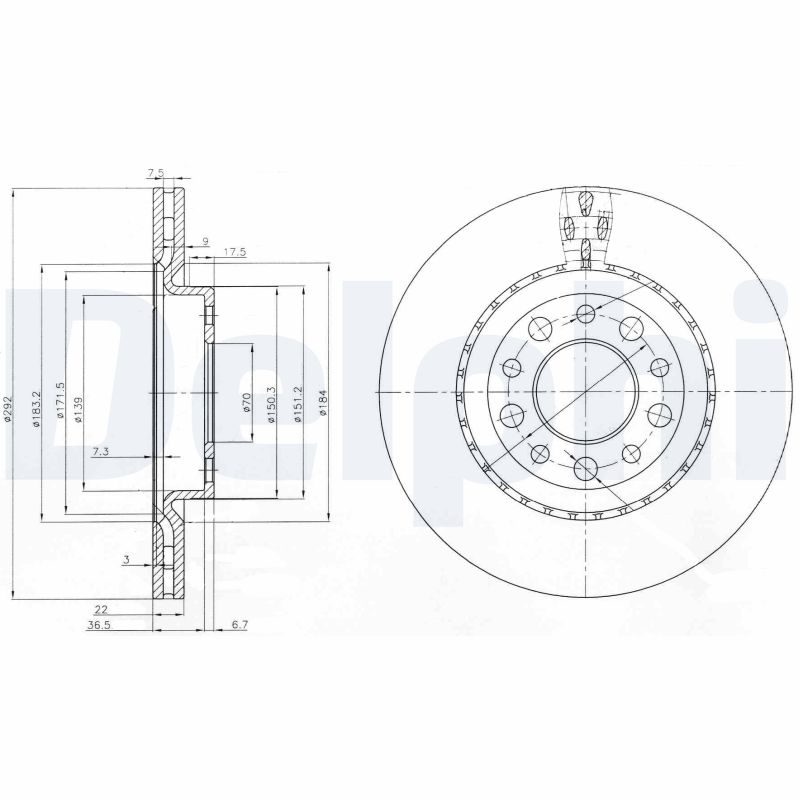 Disc frana BG3995 DELPHI