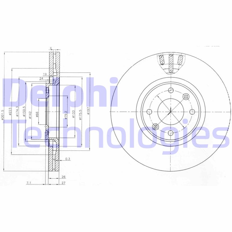 Disc frana BG4002 DELPHI