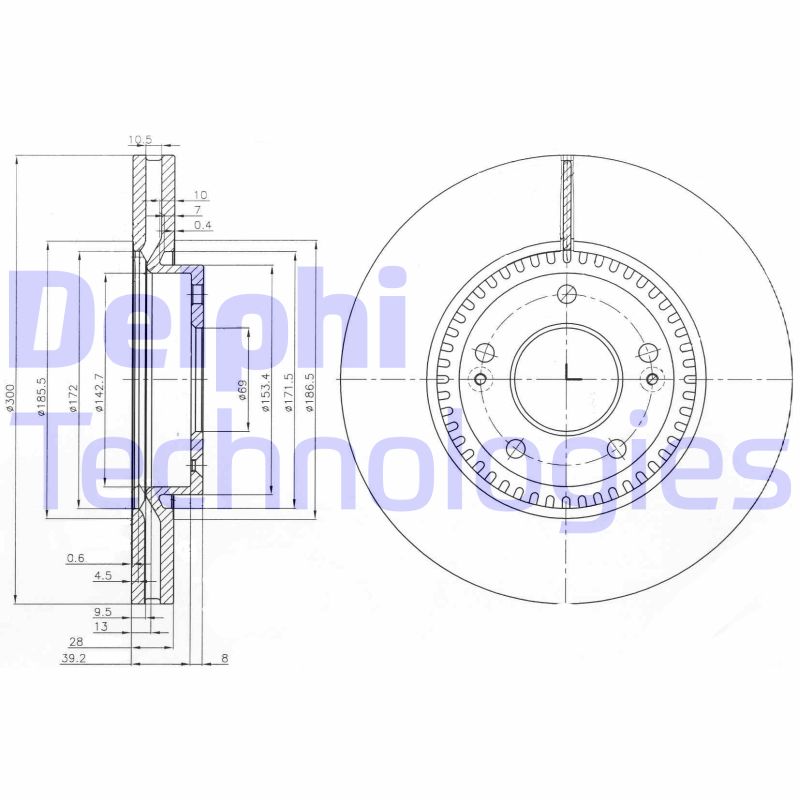 Disc frana BG4011 DELPHI