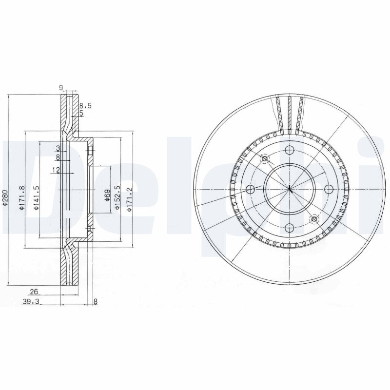 Disc frana BG4013 DELPHI