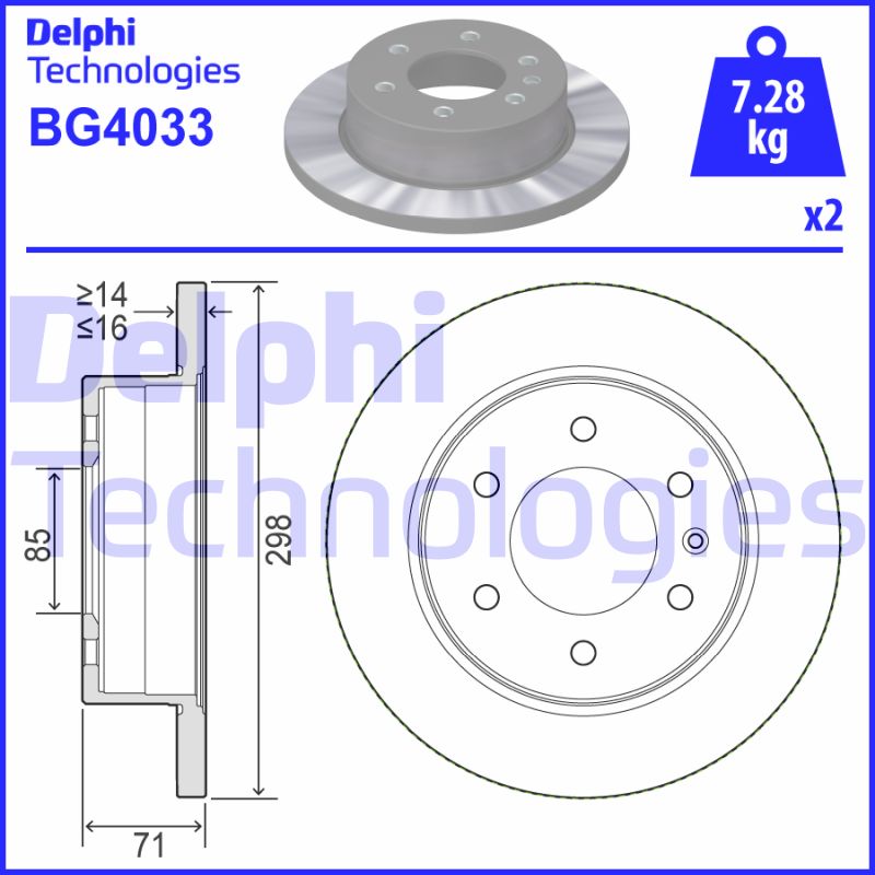 Disc frana BG4033 DELPHI