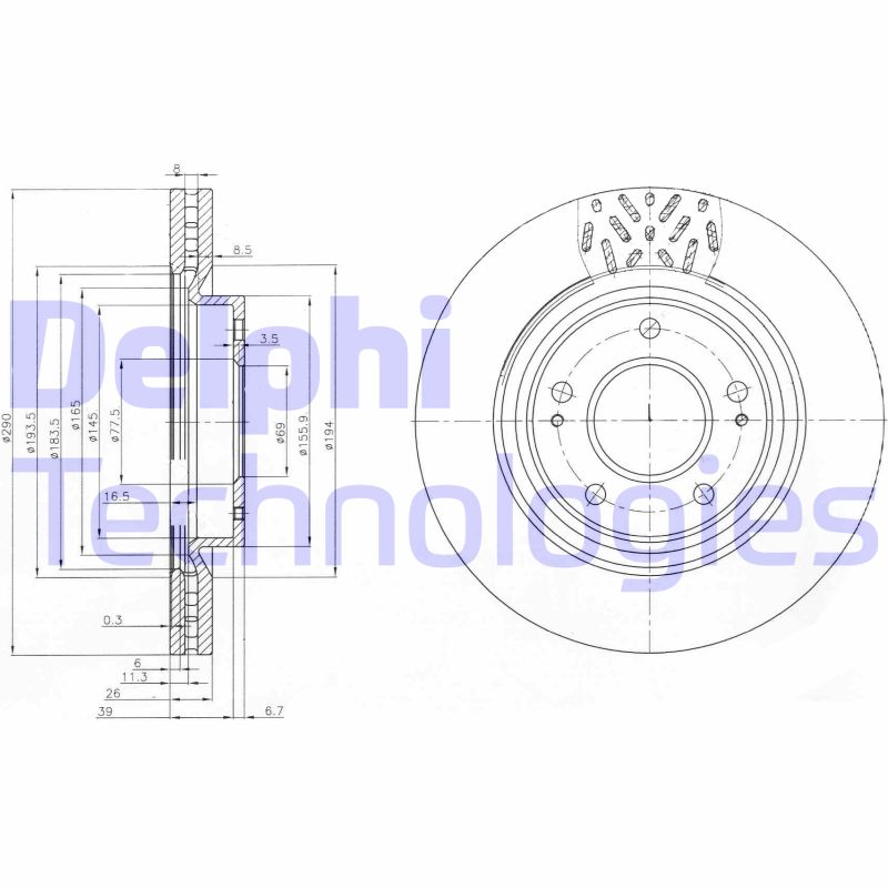 Disc frana BG4034 DELPHI