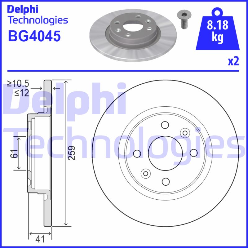 Disc frana BG4045 DELPHI