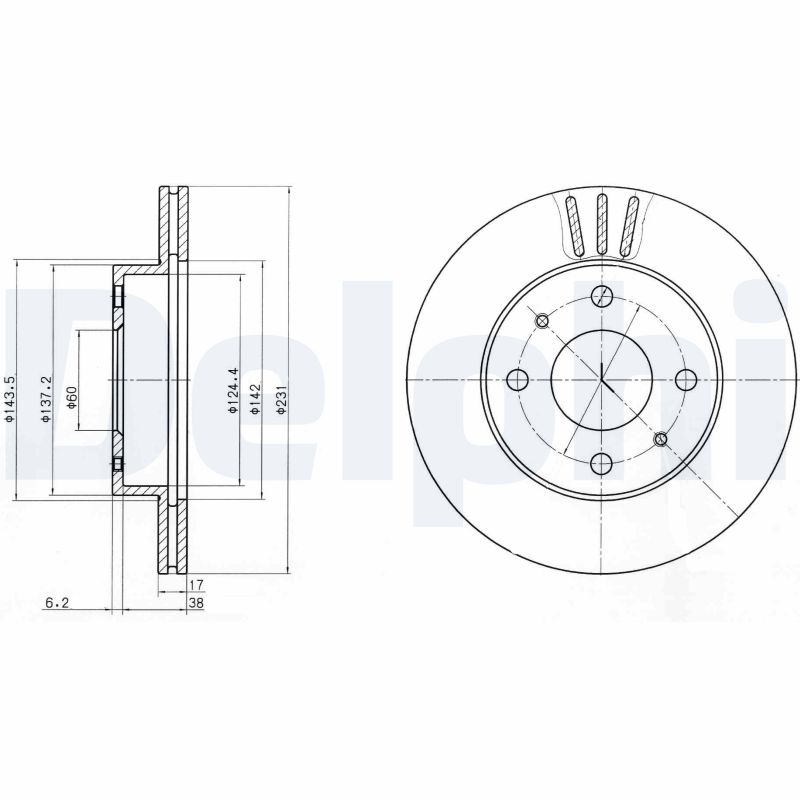 Disc frana BG4047 DELPHI