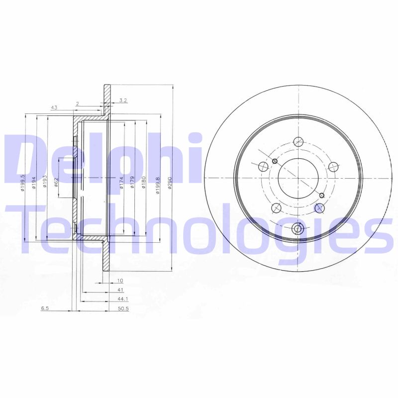 Disc frana BG4051 DELPHI