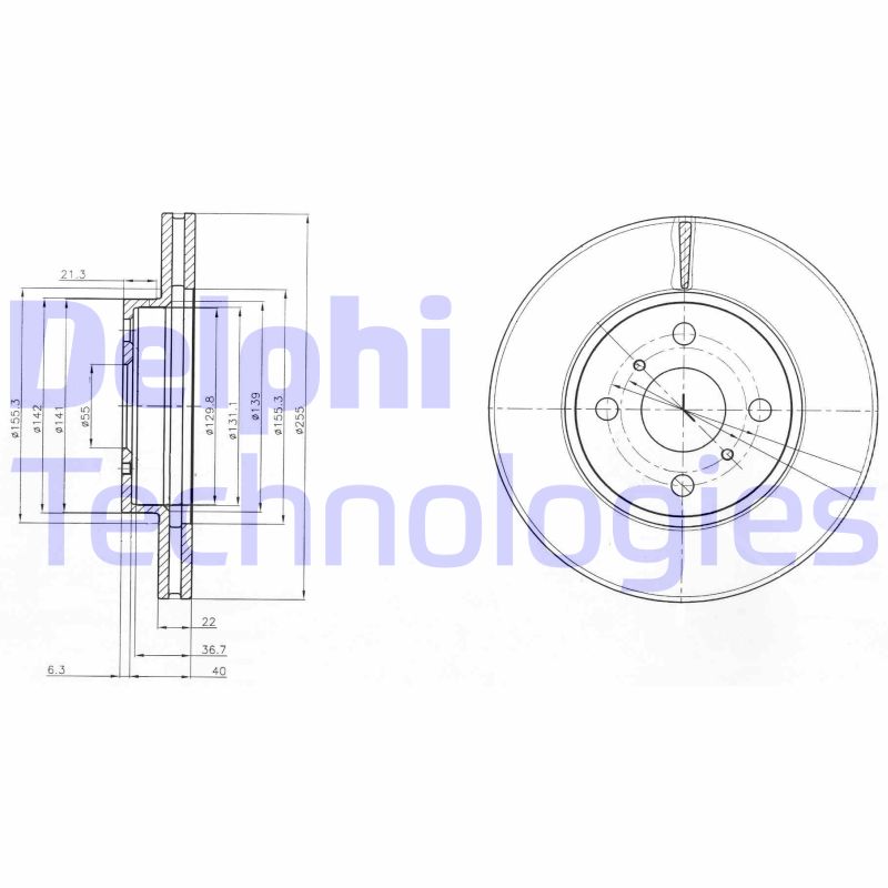 Disc frana BG4053 DELPHI