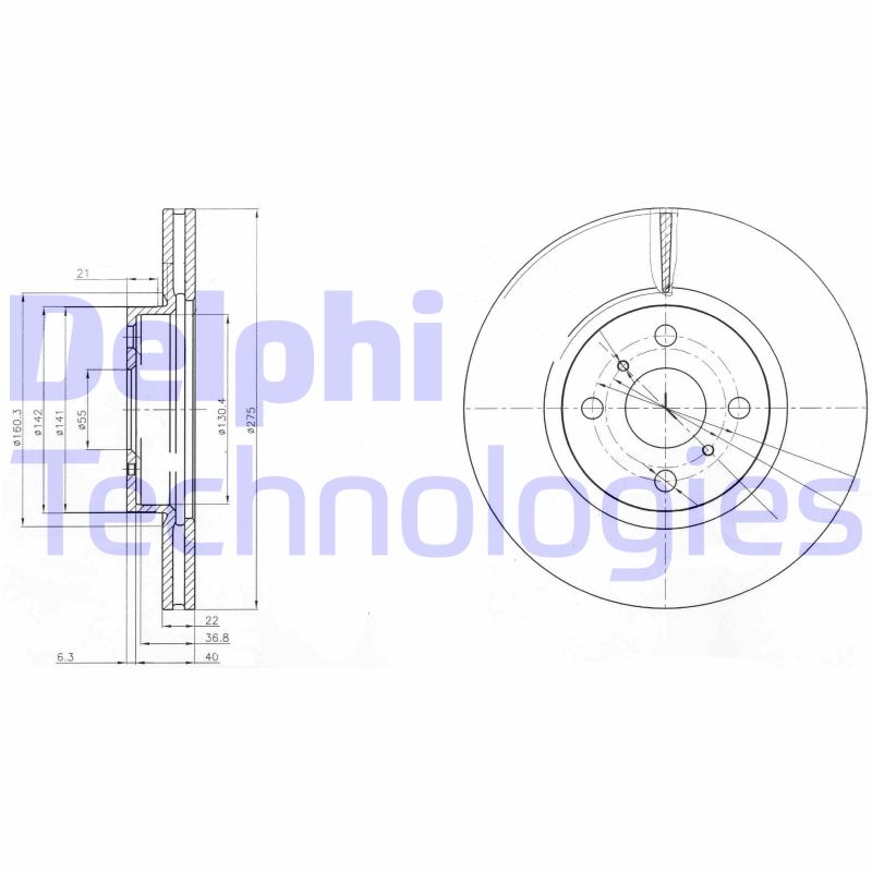 Disc frana BG4054 DELPHI