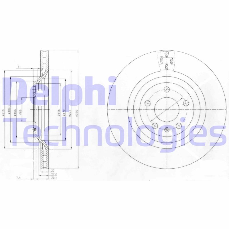 Disc frana BG4087 DELPHI